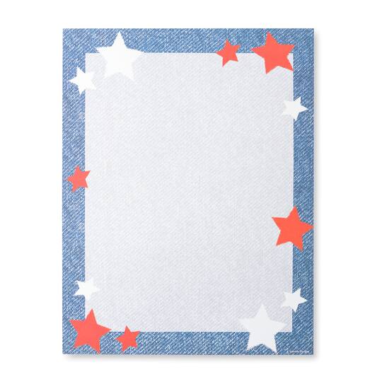 Gartner Studios Printable Stationery Denim Star